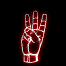 Animated hand fingerspelling WELCOME